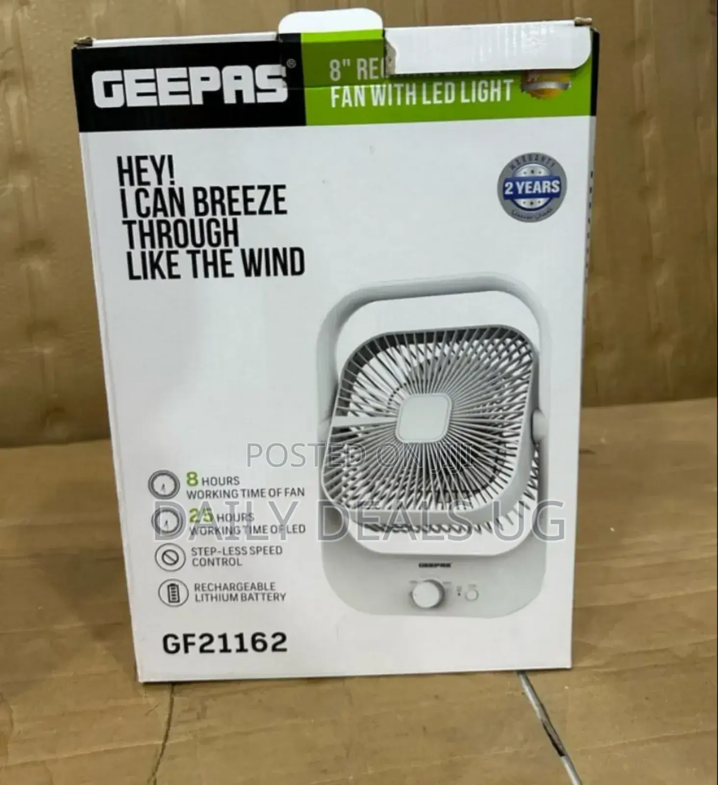 Portable White Geepas Fan