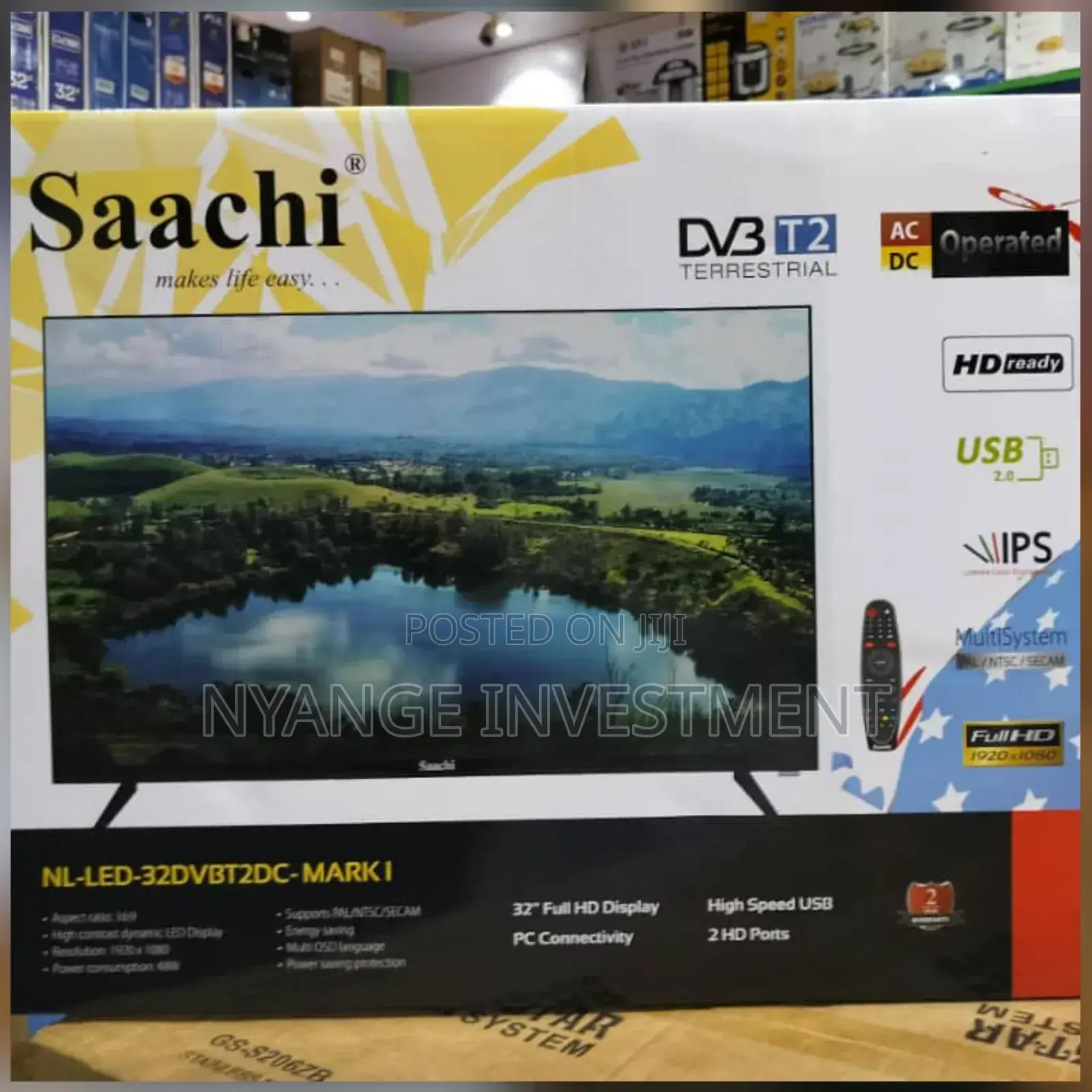 Saachi 32 AC/DC Digital TV With Two Remotes
