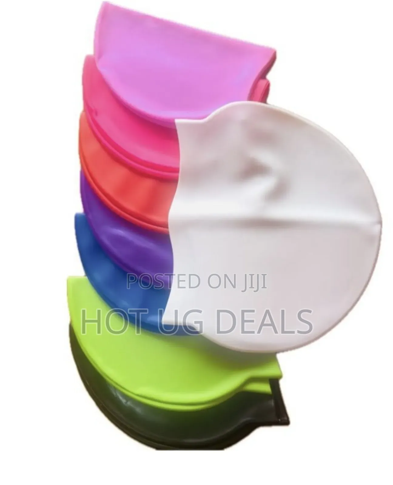 Unisex Stretcher Rubber Swimming Cap - Colour Varies