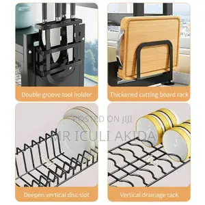 Over the Sink 2tier Dish Drainer Storage Rack With Door