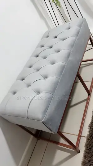 Metallic Seating Pouffe for Homes/ Boutiques/ Waiting Bench