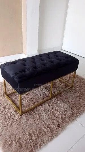 Metallic Seating Pouffe for Homes/ Boutiques/ Waiting Bench
