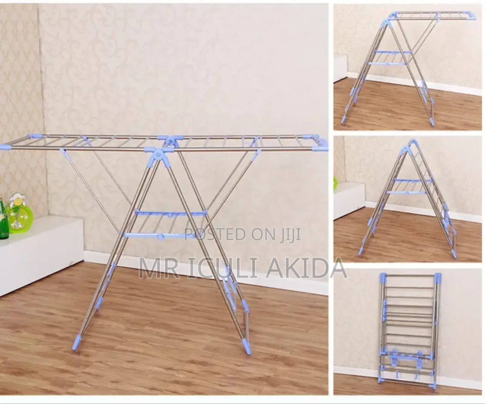 Free Standing Foldable Cloth Drying Rack Hanger