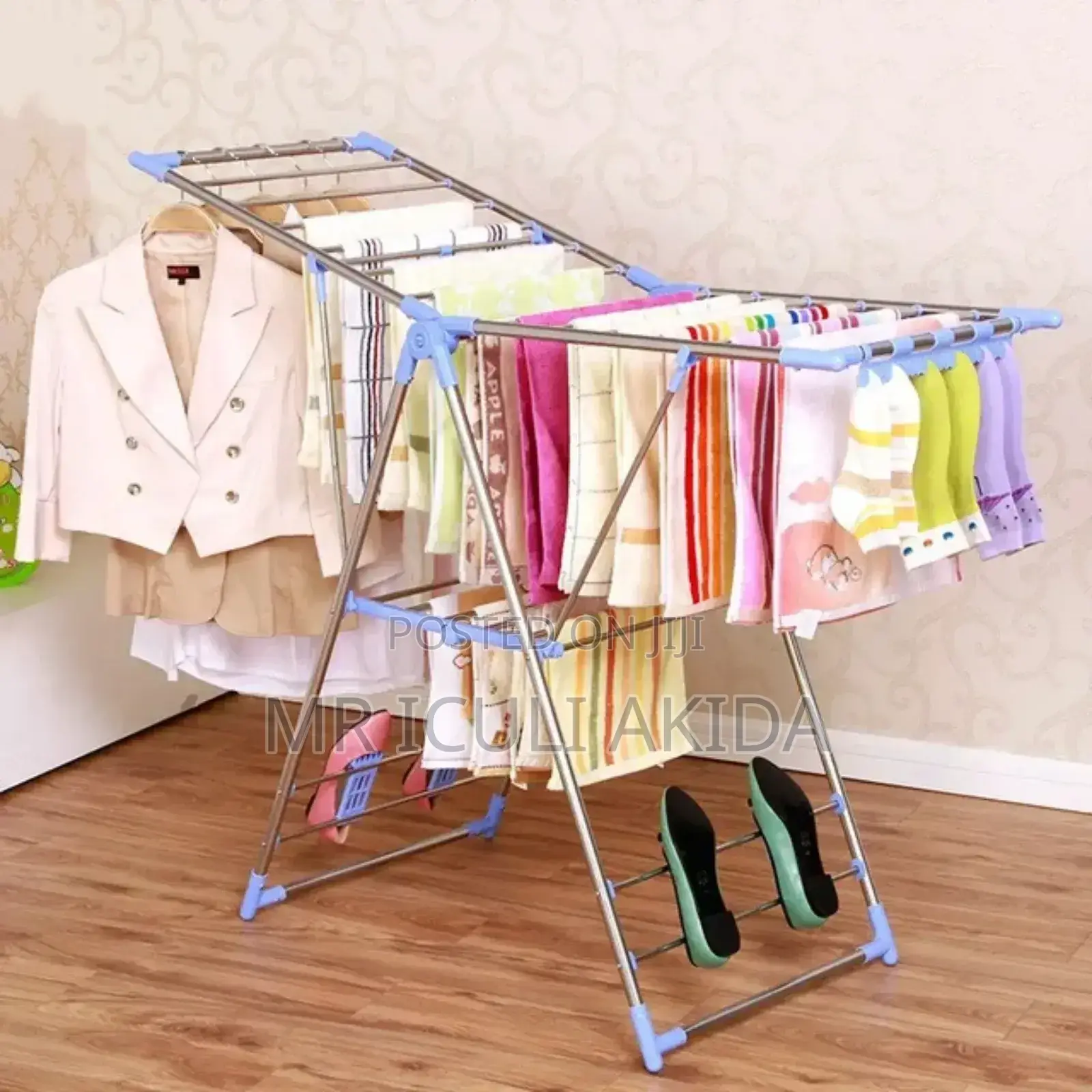Free Standing Foldable Cloth Drying Rack Hanger