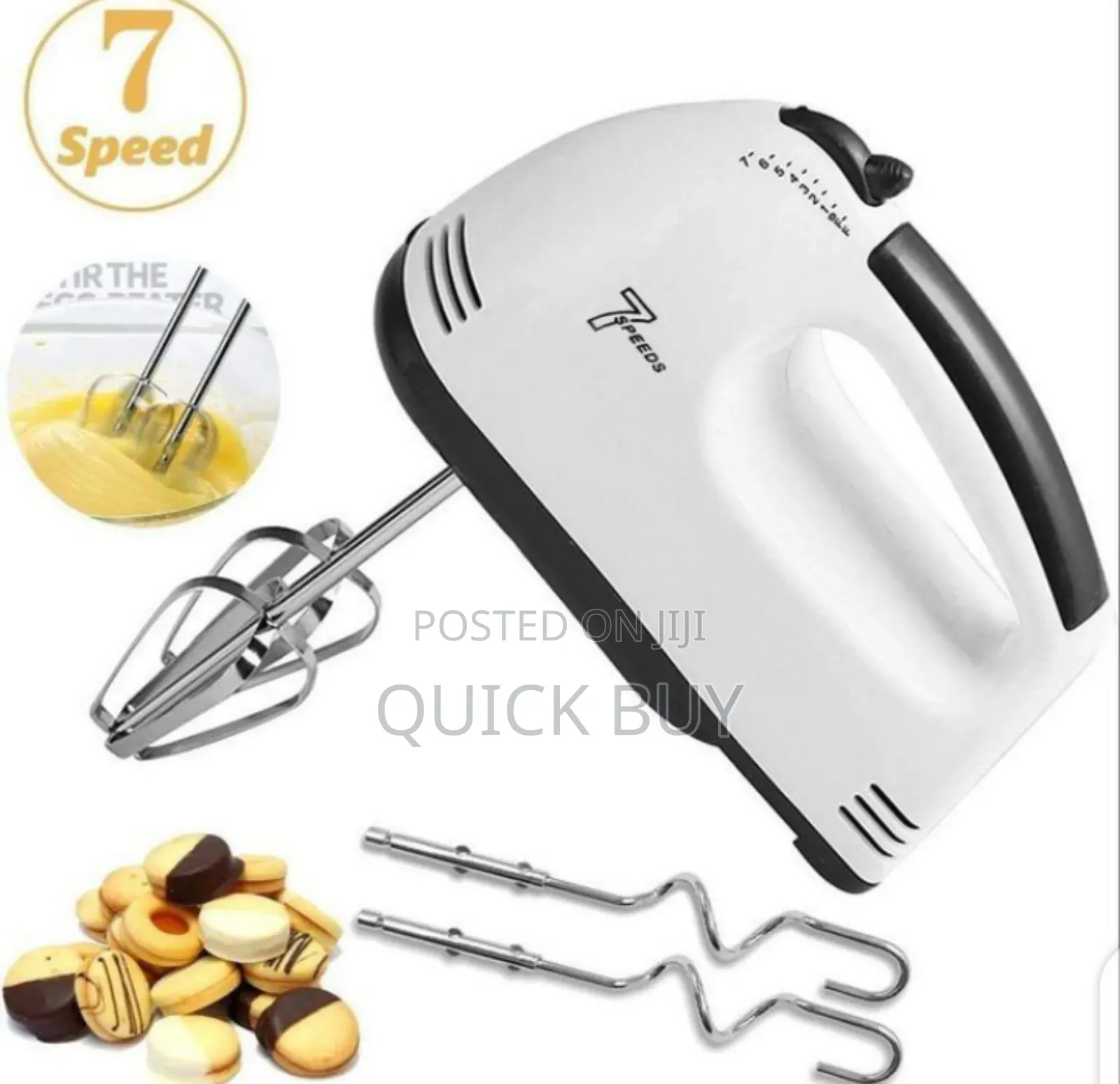 Robust Light Weight 7-Speed Stainless Electric Hand Mixer