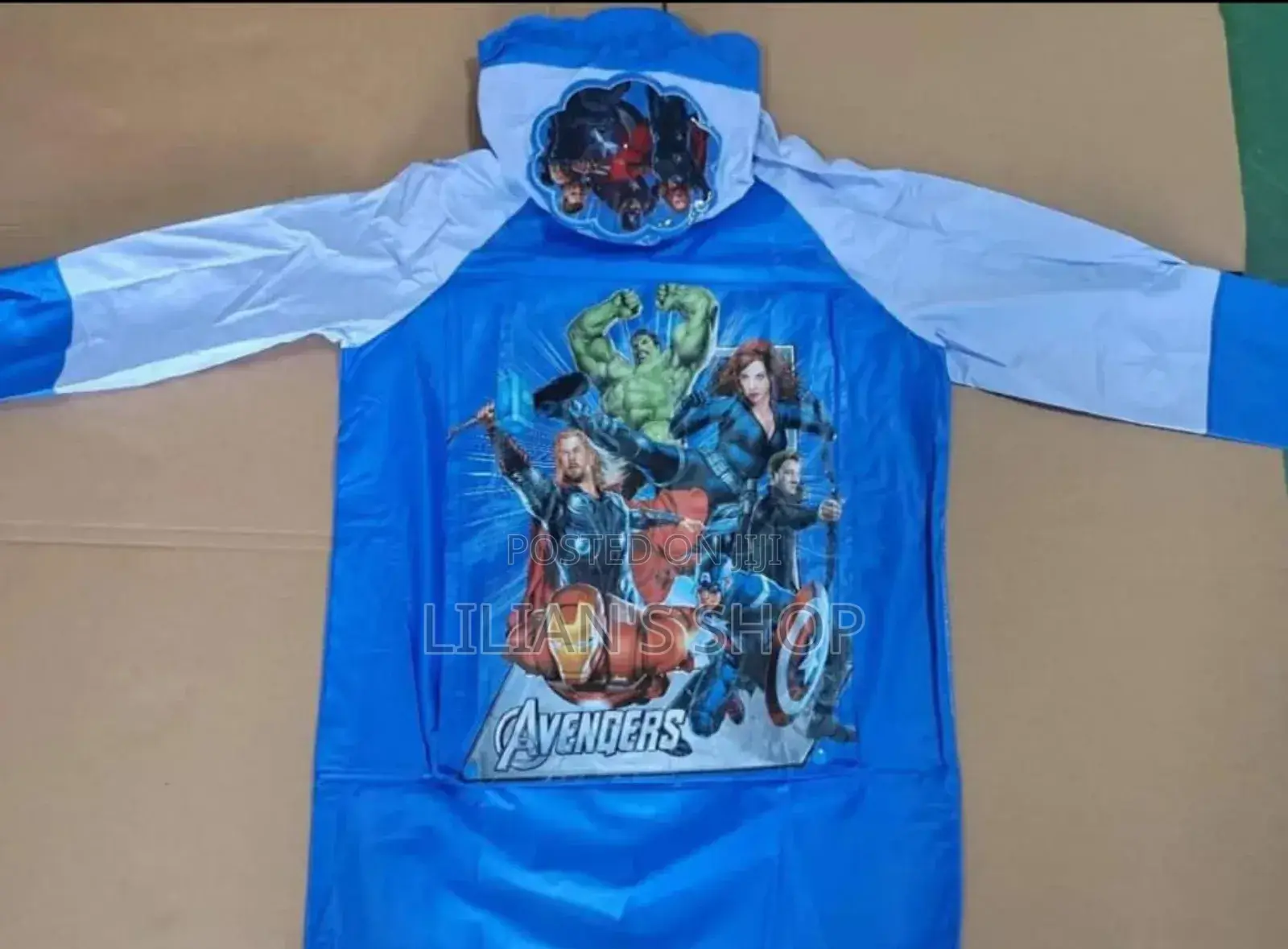Children's Cartoon Rain Coat- Blue