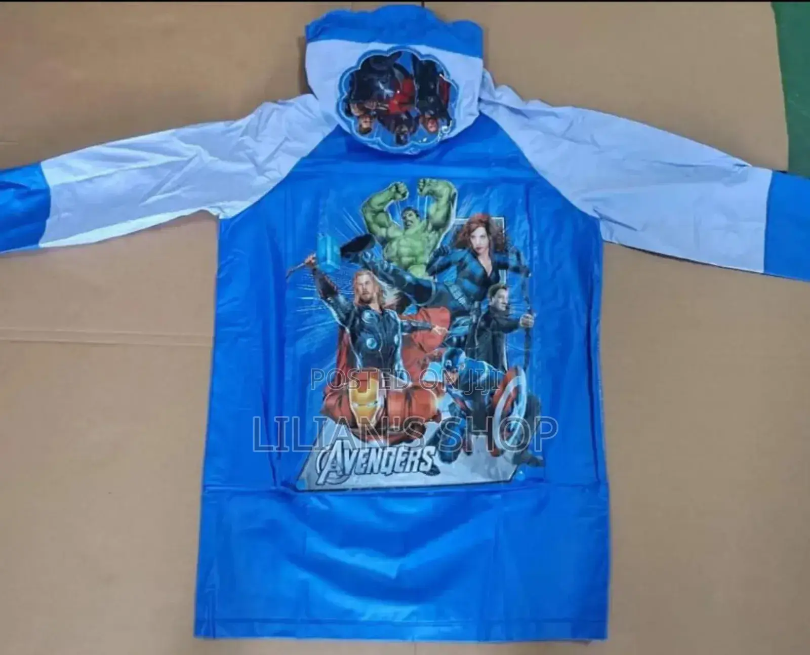 Children's Cartoon Rain Coat- Blue