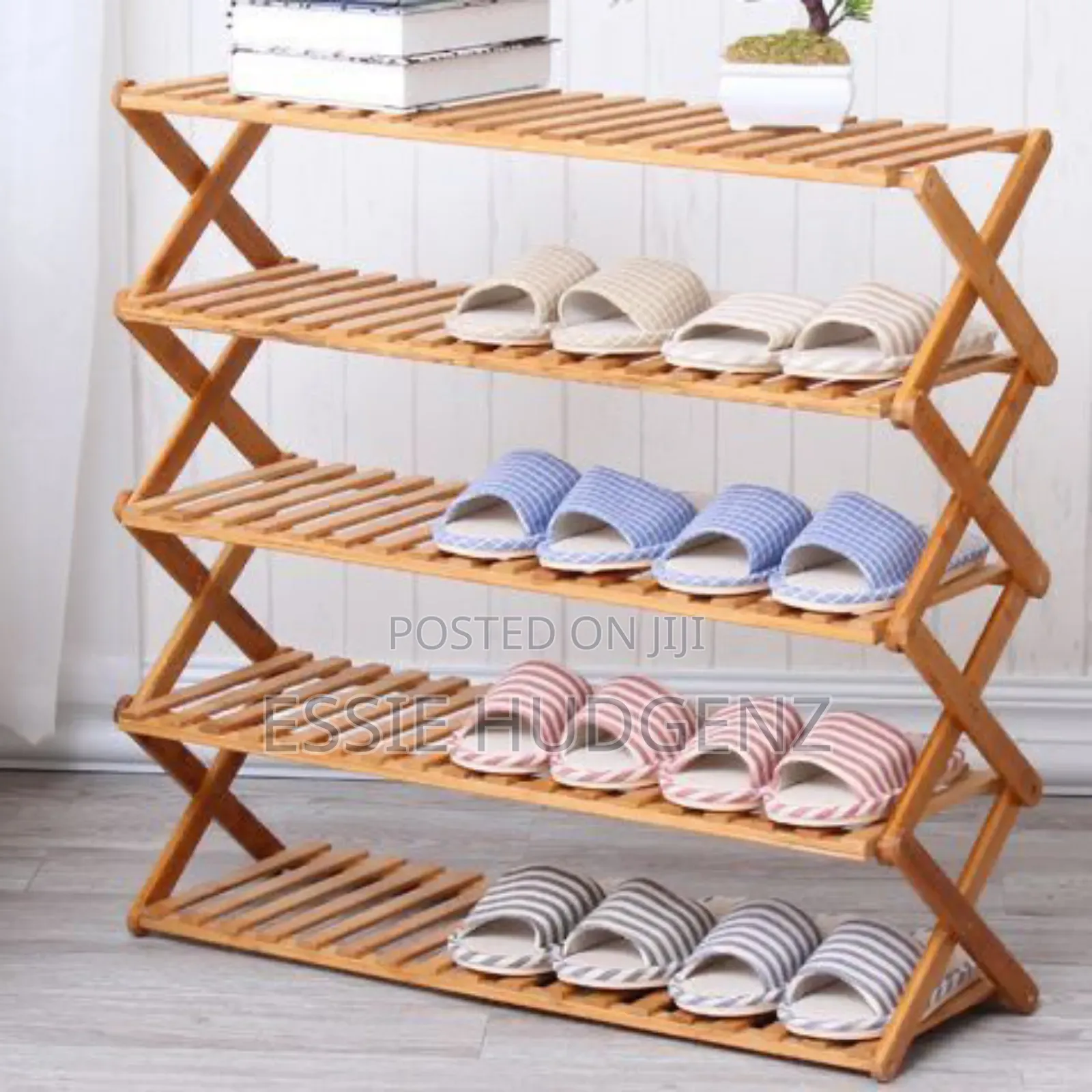 Foldable Bamboo Shoe Rack