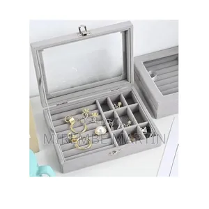 Grey Jewelry Storage Box.