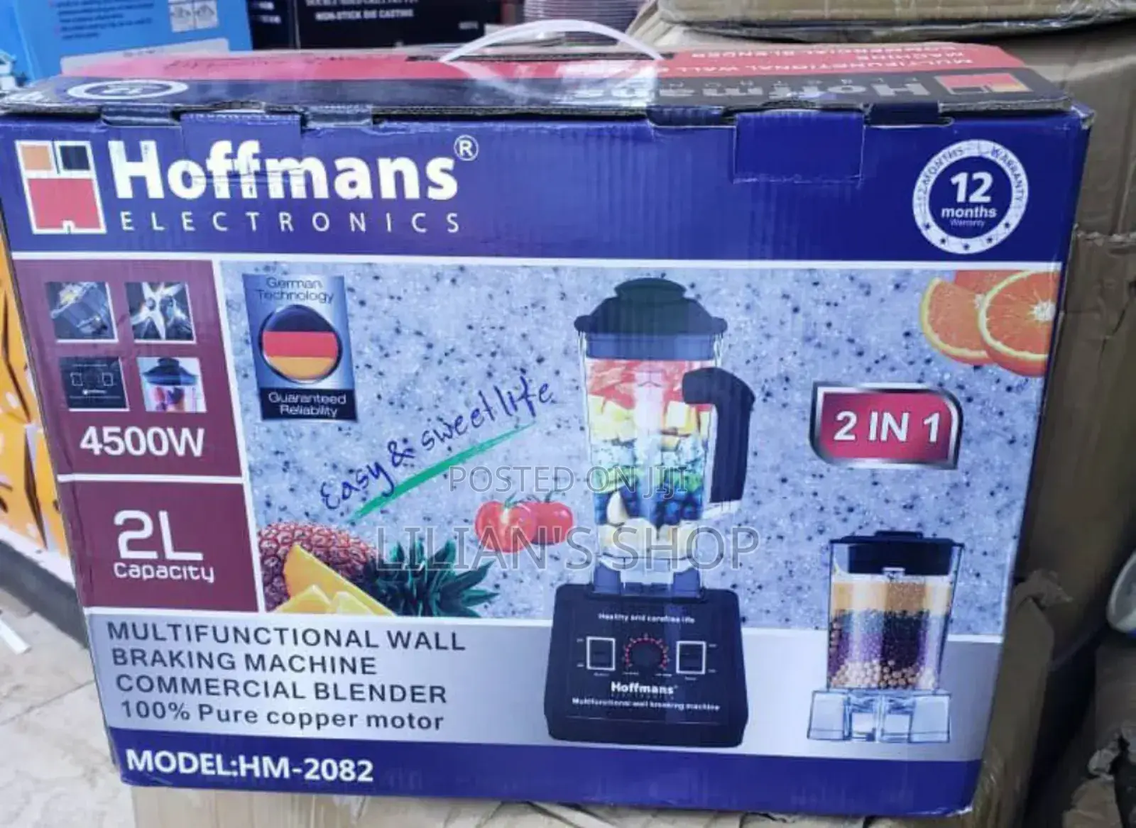 Hoffman 4500W 2litres Commercial Electric Blender