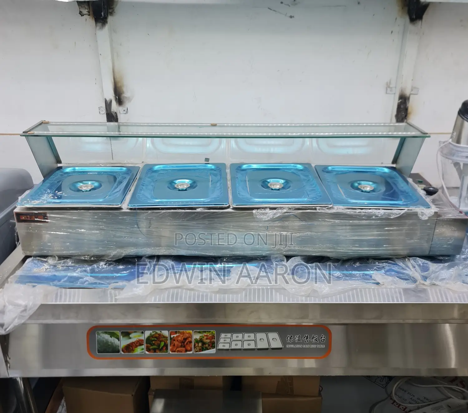 4 Pan Commercial Bain-Marie Stainless Steel Food Warmer