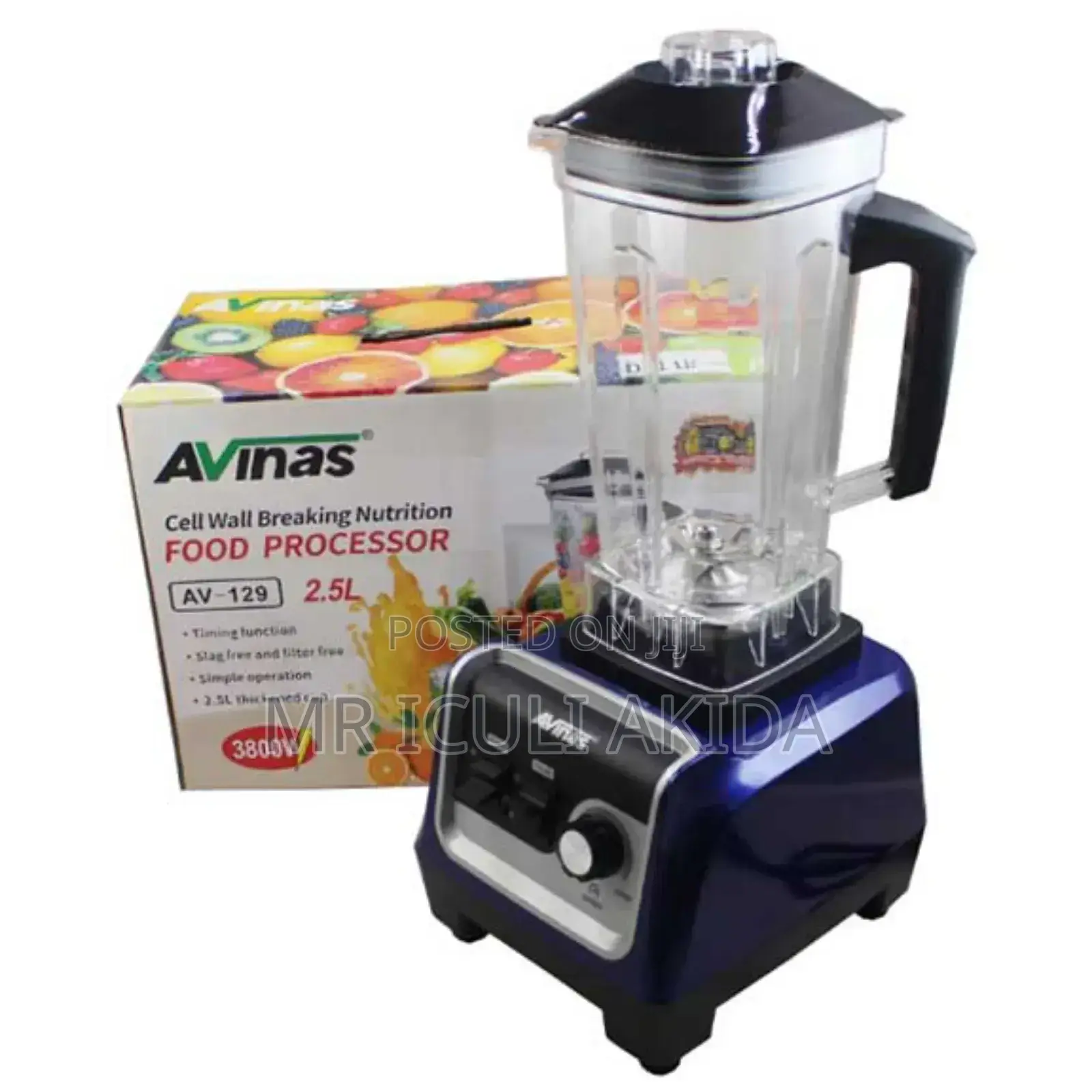 3in1 Avinas 2.5l Nutrition Food Procesor,Ice Crusher,Blender