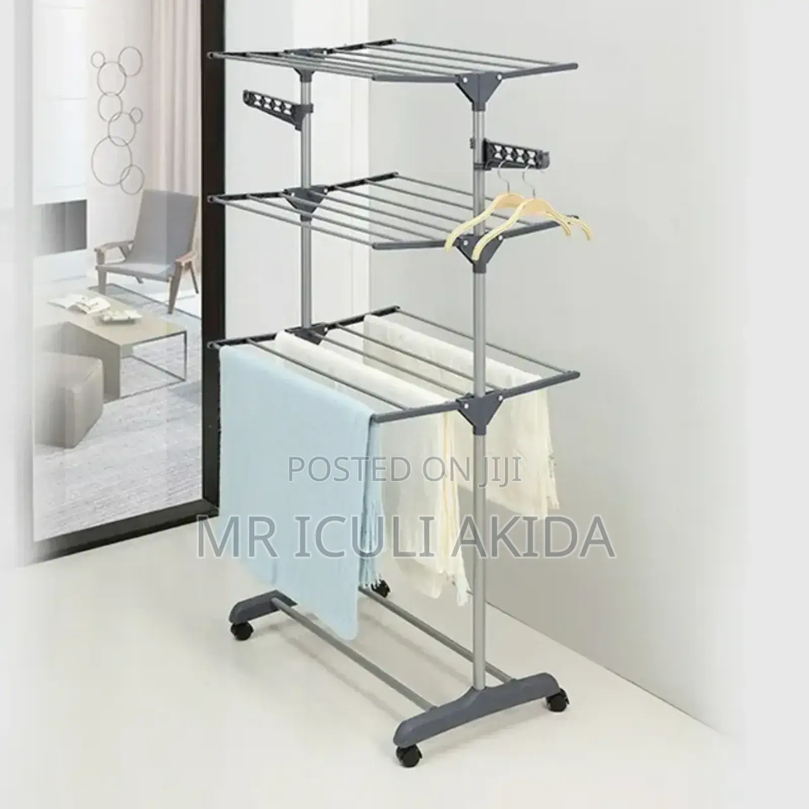 Modern 3tier Retractable Folding Cloth/Laundry Drying Rack