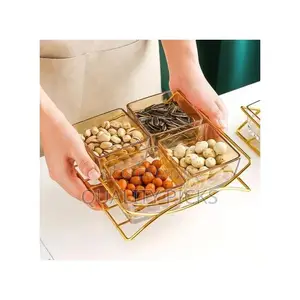 Glass Snack Food Storage Plate Tray Serving Platter