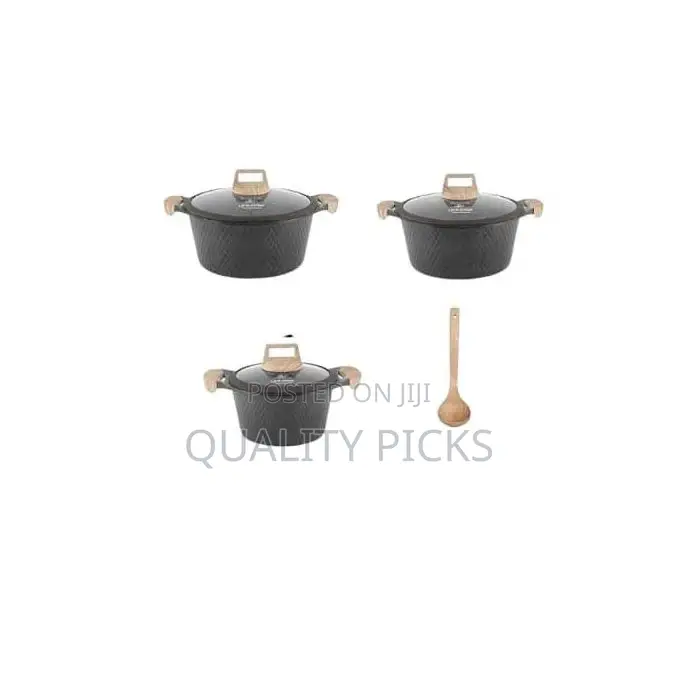 Life Smile 7 Pieces of Non Stick Soup Cooking Pots