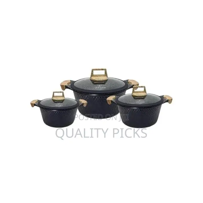Life Smile 7 Pieces of Non Stick Soup Cooking Pots