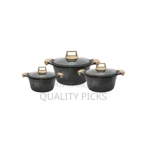 Life Smile 7 Pieces of Non Stick Soup Cooking Pots