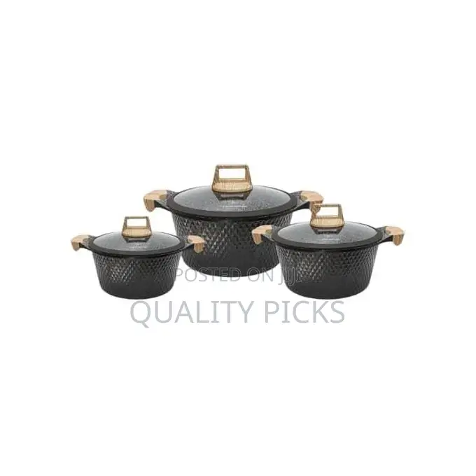 Life Smile 7 Pieces of Non Stick Soup Cooking Pots
