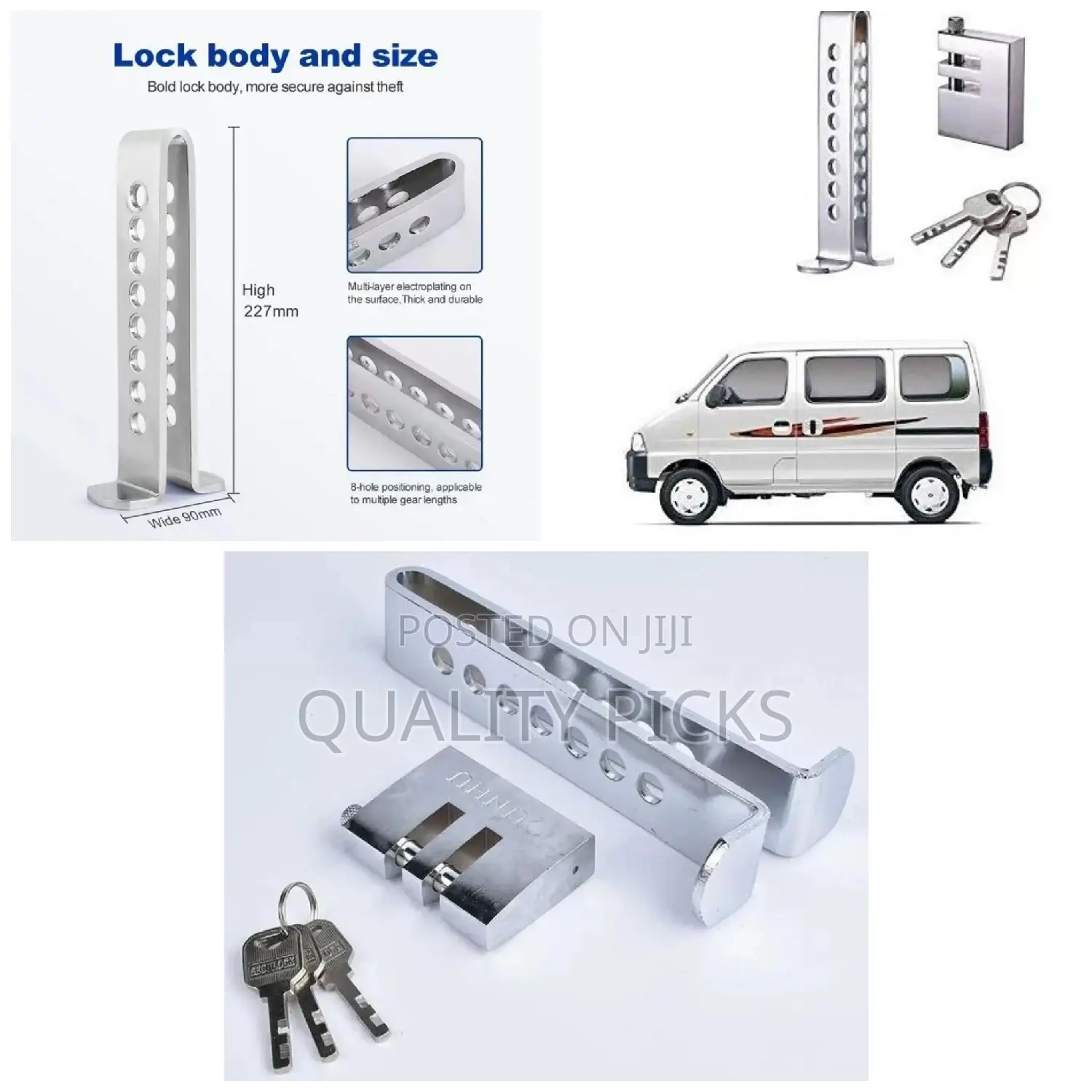 8 Hole Brake Clutch Pedal Auto Hub Car Lock Anti-Theft