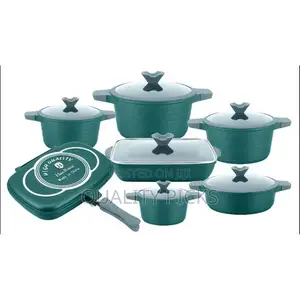 13pcs Die-Casting Saucepans Cooking Pot With Grill Pan