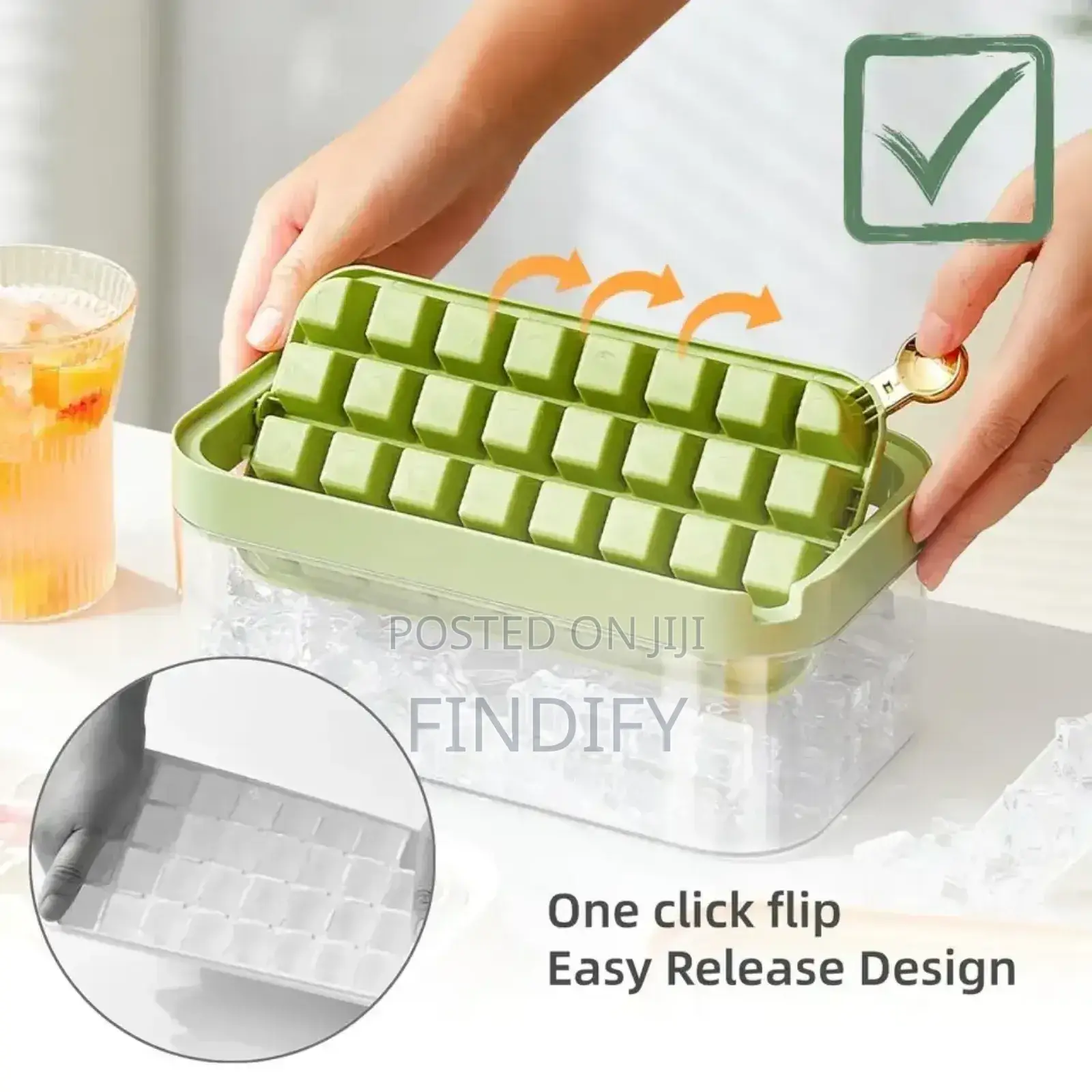 Ice Box 1 Set Ice Cube Tray With Lid Transparent
Box