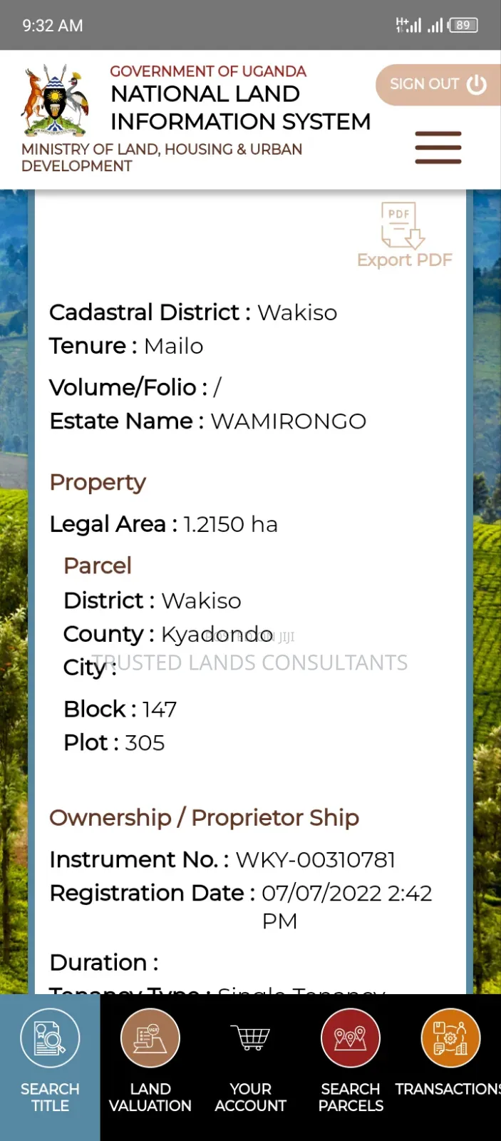 Land Surveys and Documents Processing