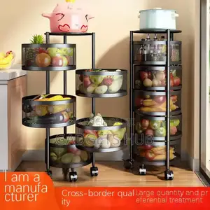 Kitchen Rotation Storage Floor Mult-Layer Round Cutlery