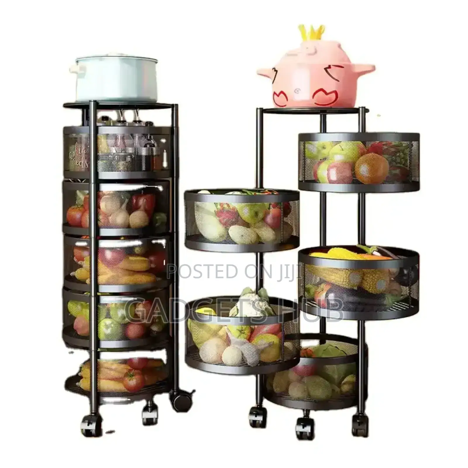 Kitchen Rotation Storage Floor Mult-Layer Round Cutlery