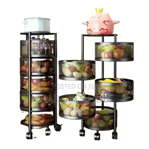 Kitchen Rotation Storage Floor Mult-Layer Round Cutlery