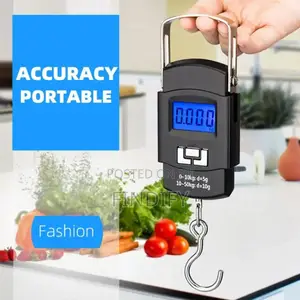Black 50kg Portable Electronic Portable Luggage Scale LCD