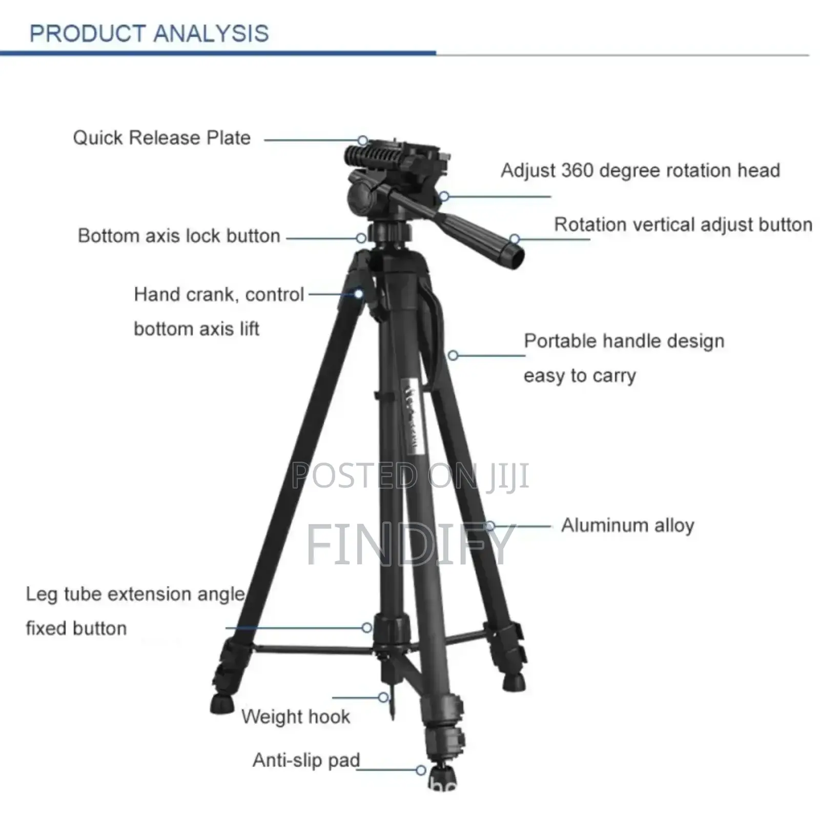 Aluminum Alloy SLR Camera Stand Mobile Phone
Tripod Stand