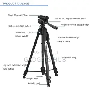 Aluminum Alloy SLR Camera Stand Mobile Phone
Tripod Stand