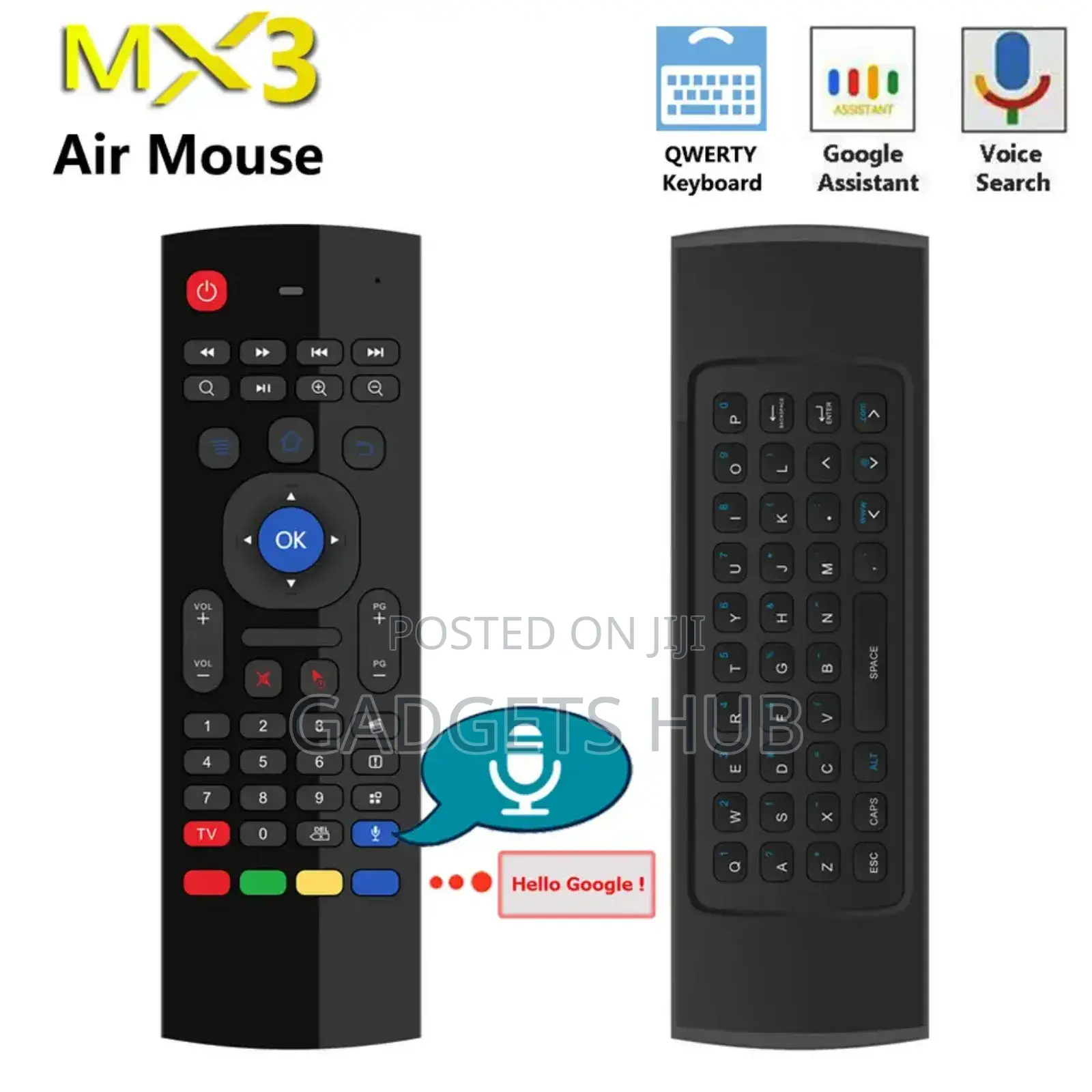 MX3 Air Mouse 2.4G RF Wireless Keyboard Smart
Remote Control