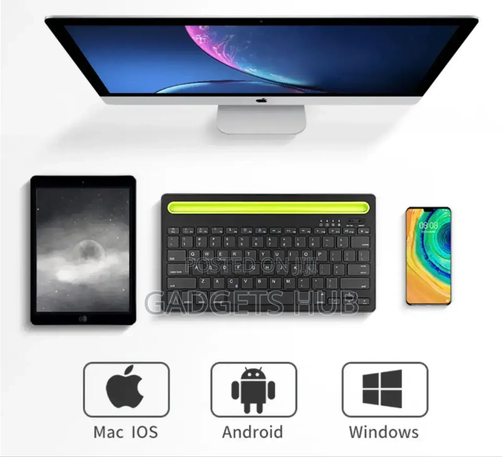 Bluetooth Rechargeable 3.0 Wireless Keyboard
Phone Stand