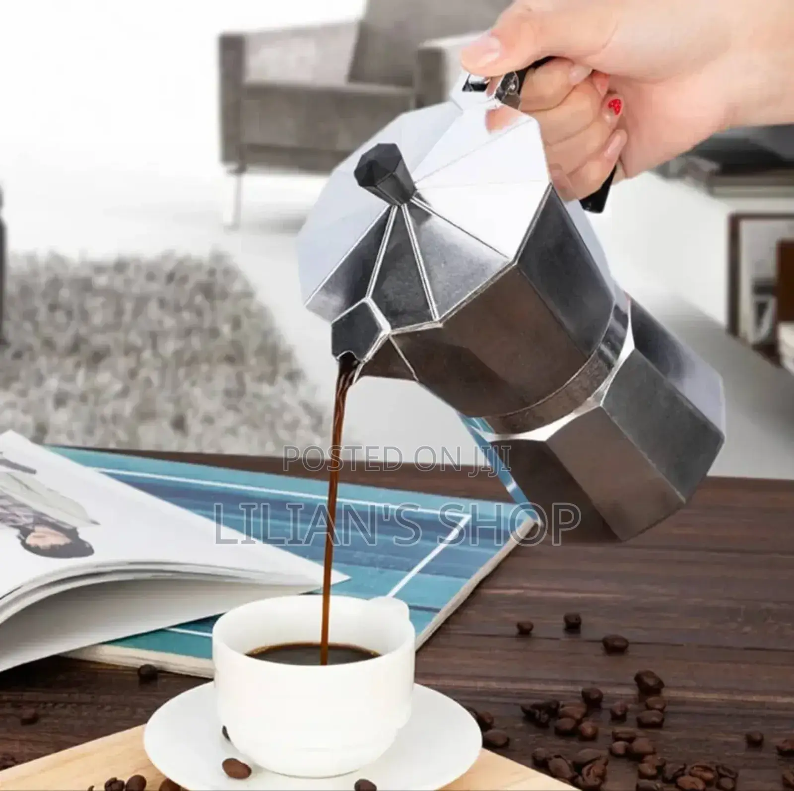 600mls Stainless Steel Coffee Maker