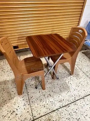 Plastic 2 Chairs and Foldable Table