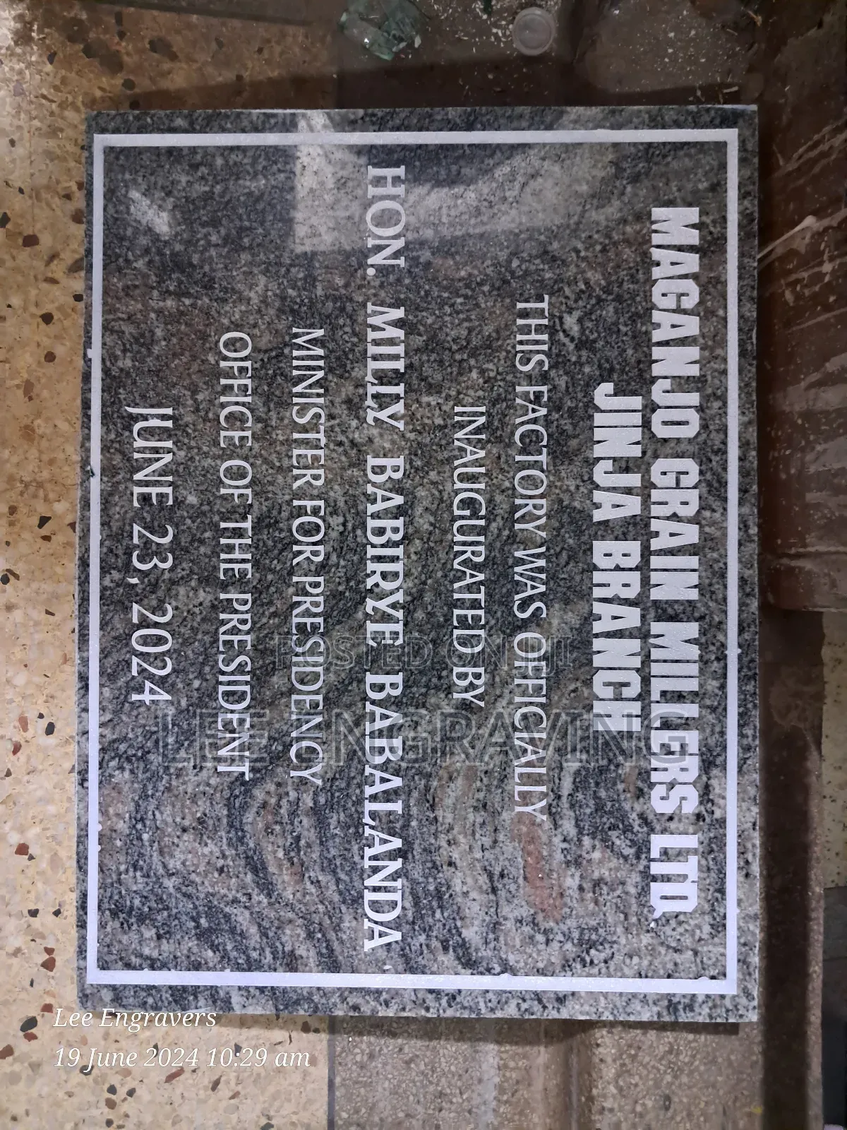 Mable and Granite Foundation Stone Engraving