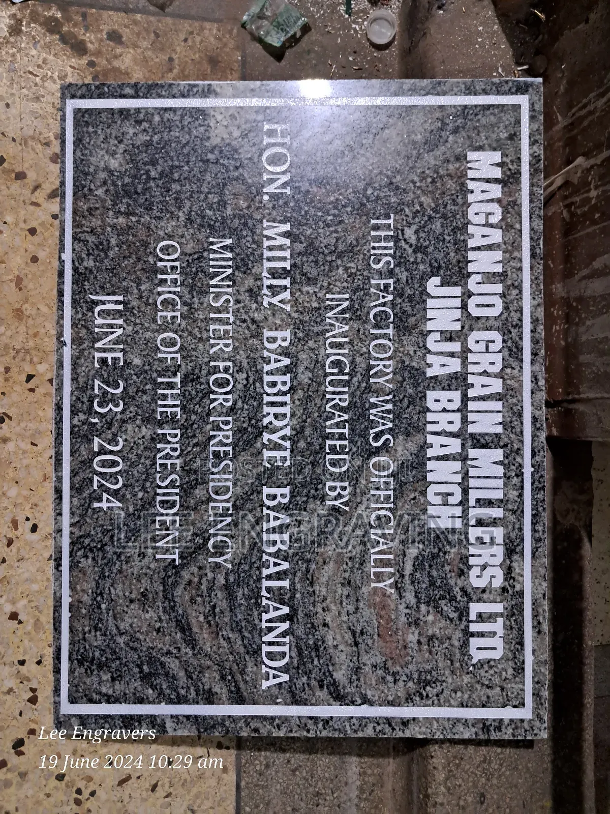 Mable and Granite Foundation Stone Engraving