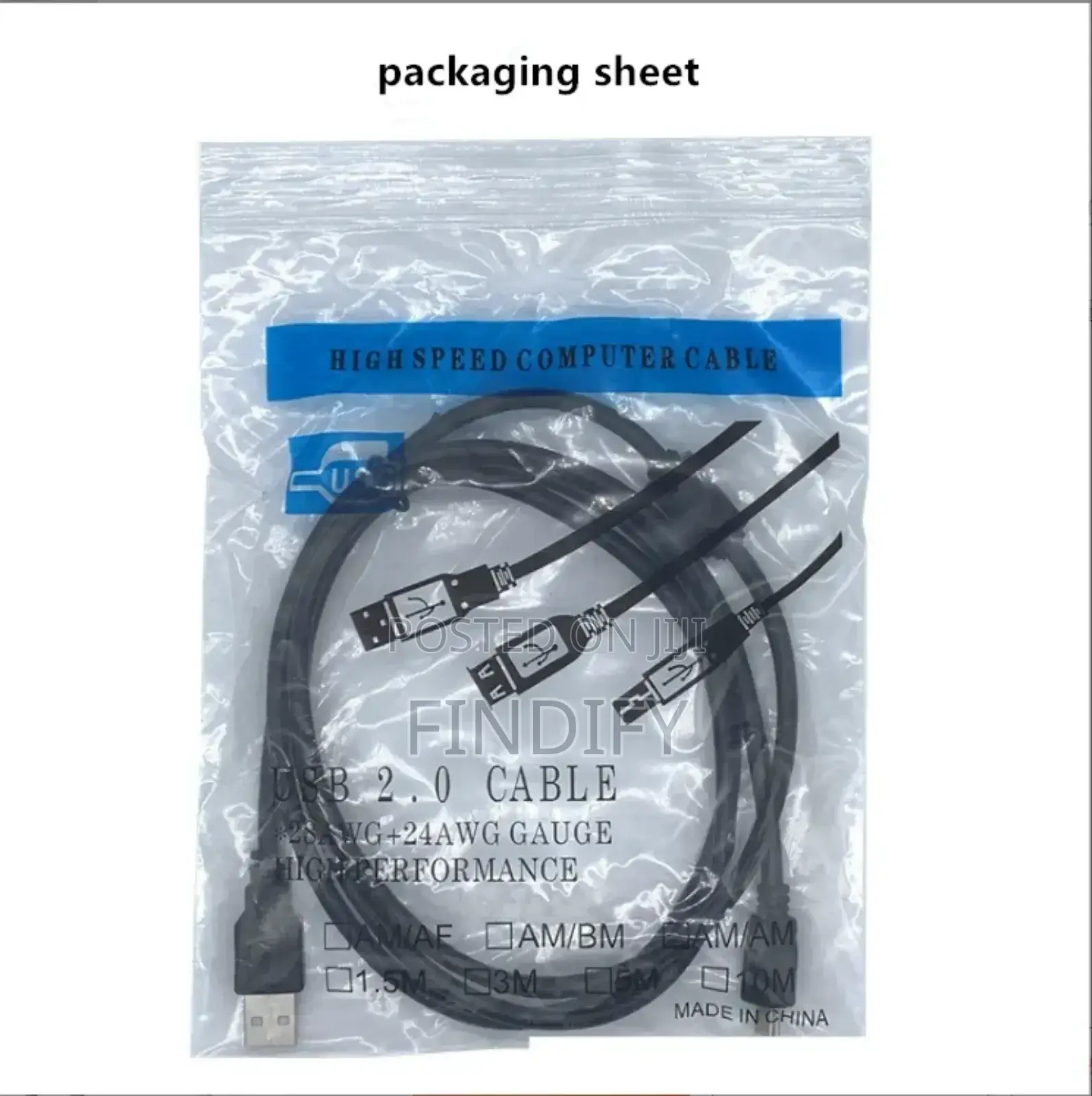High Speed Black Usb 2.0 Extension Cable a Male To a Female