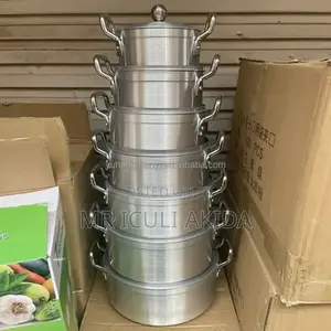 14pc Heavy Aluminium Cookware Kitchen Saucepans/Pots WTH Lid