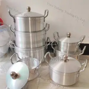14pc Heavy Aluminium Cookware Kitchen Saucepans/Pots WTH Lid