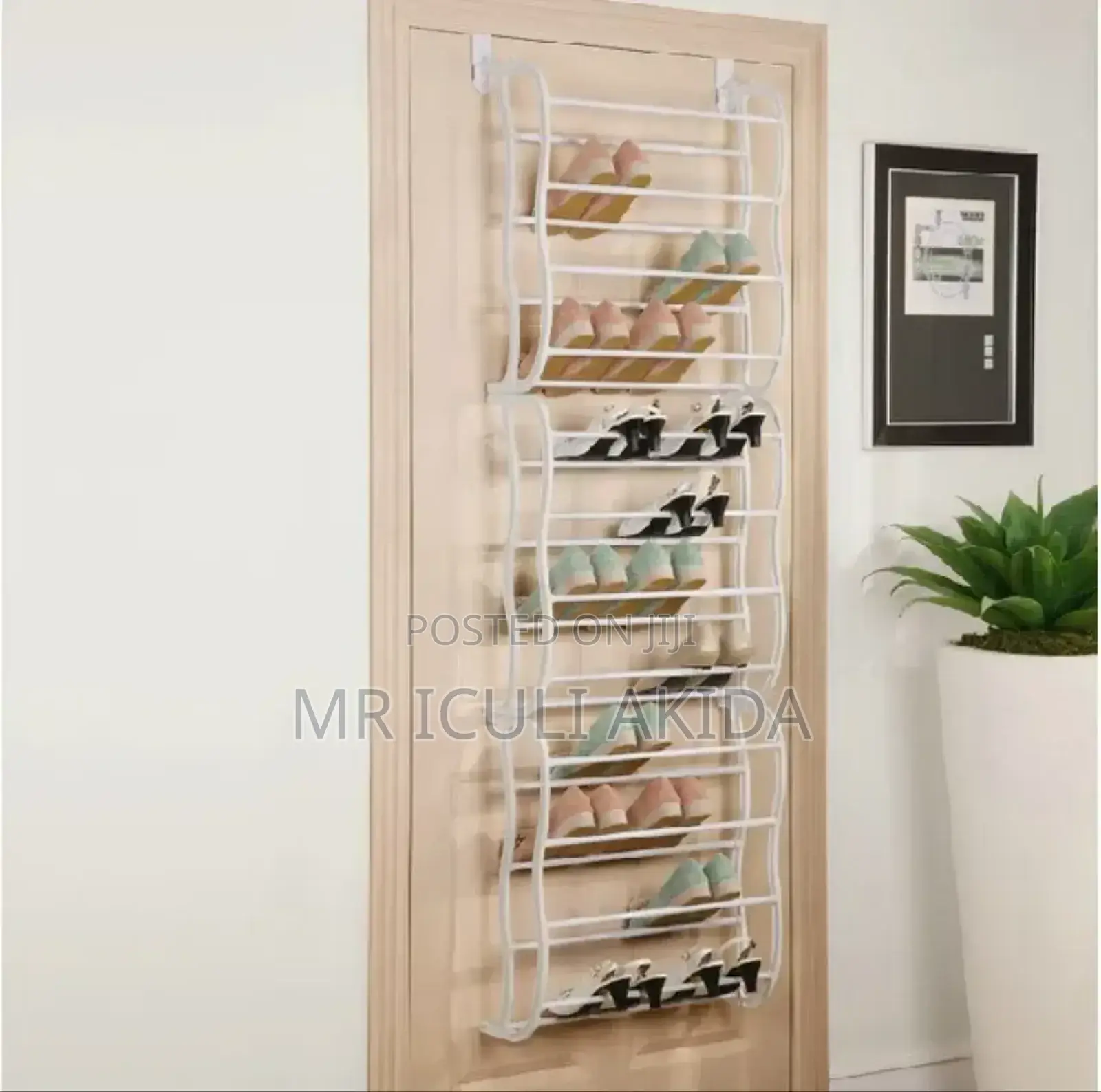 Wall Mounted/Over the Door Fancy Assembled Shoe Rack(36prs)