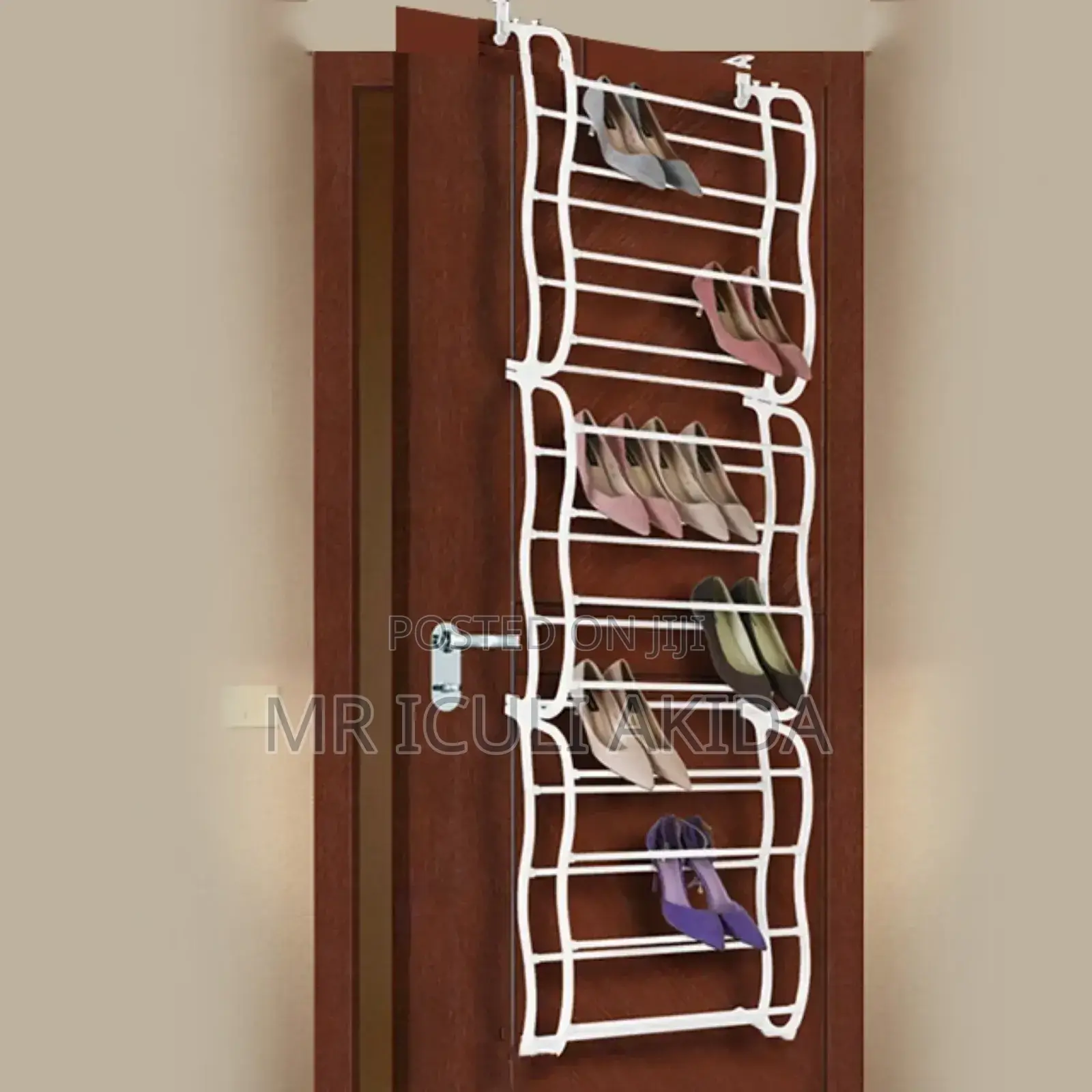Wall Mounted/Over the Door Fancy Assembled Shoe Rack(36prs)