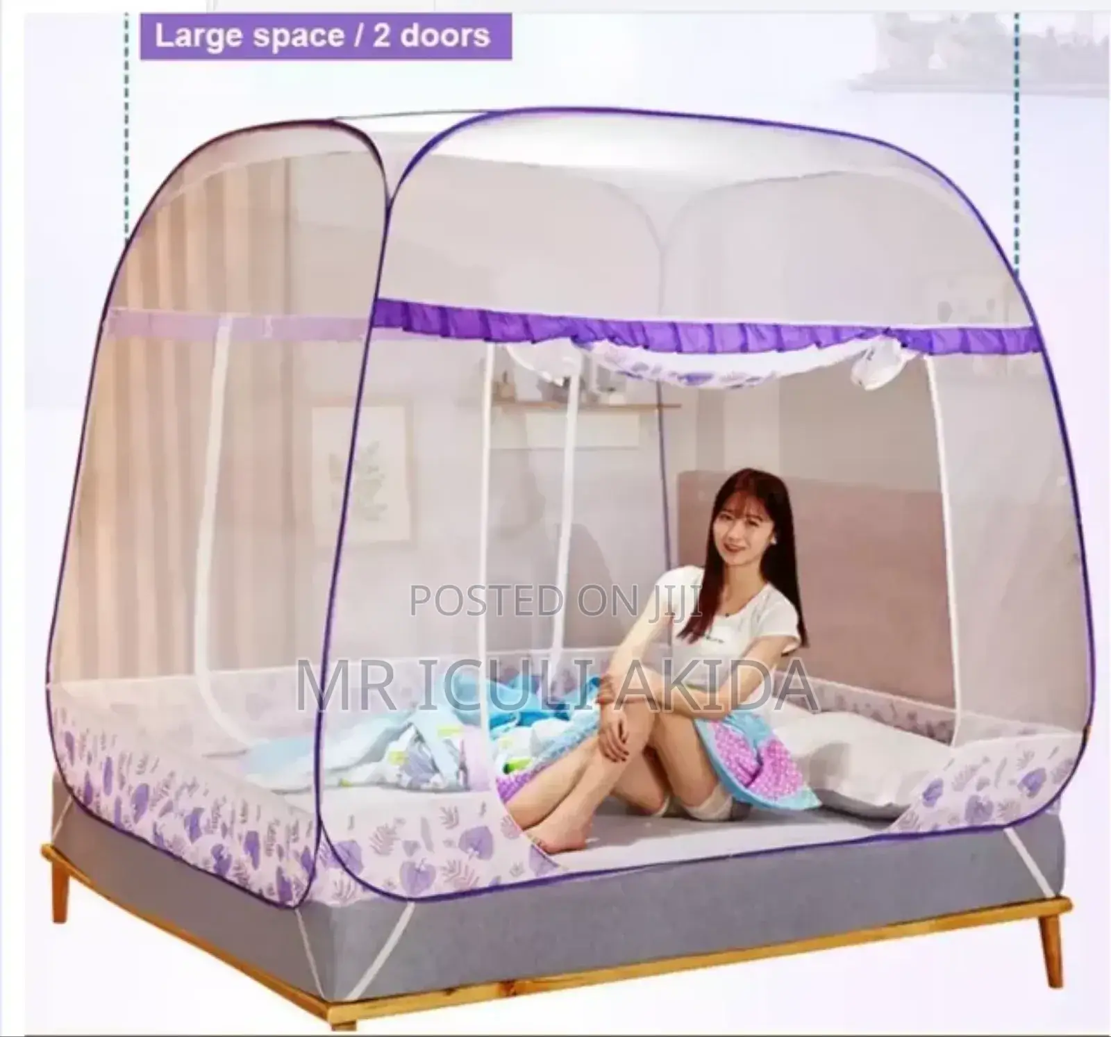 Kids/Adults Quadrant Folding 2door Breathable Mosquito Net