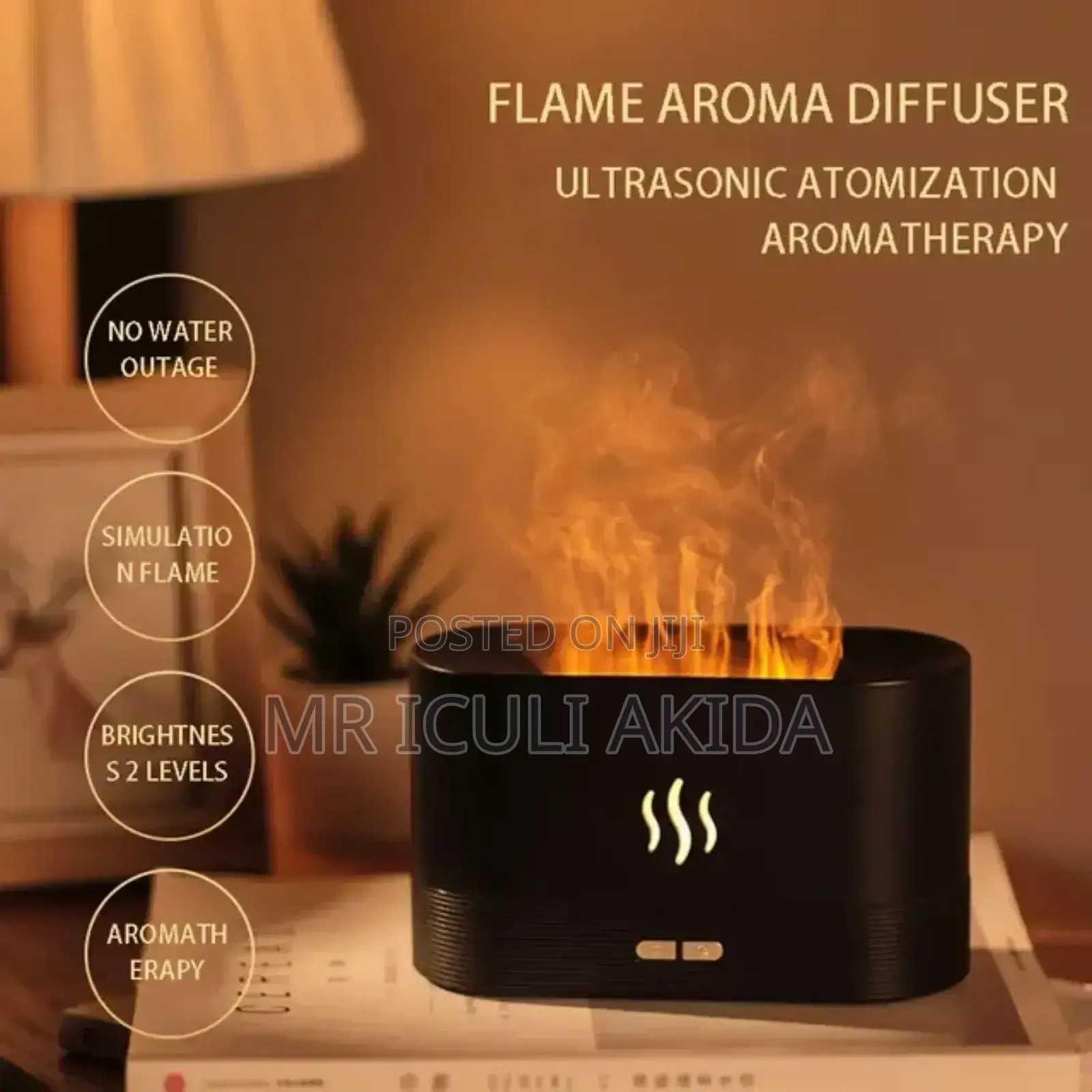 Fire Flame Aromatherapy Essential Oil Diffuser Humidifier