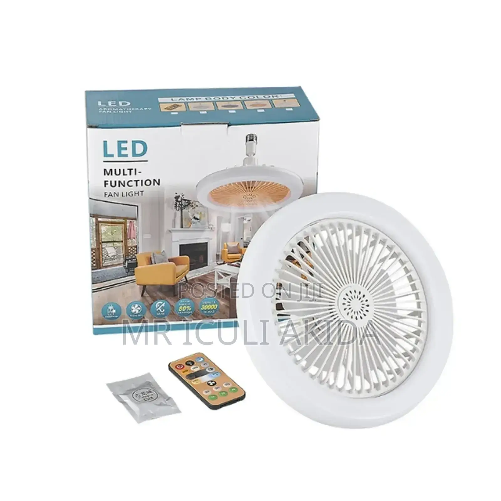 LED Multi Function Remote Controlled Fan Light Bulb
