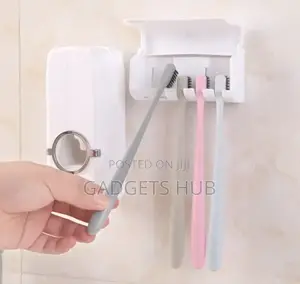 Toothbrush Holder Wall Mount Toothpaste
Dispenser Rack