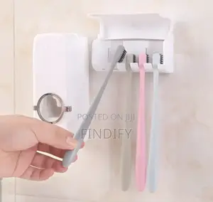 Toothbrush Holder Wall Mount Toothpaste
Dispenser Rack
