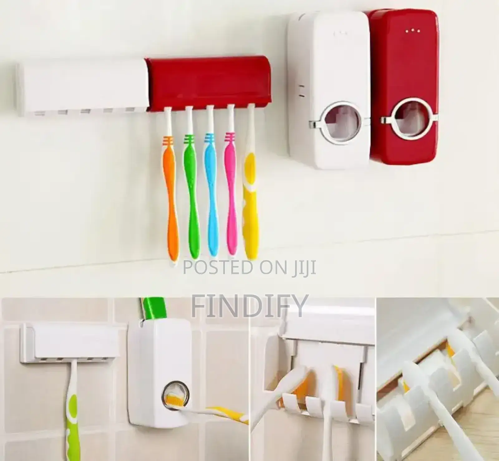 Toothbrush Holder Wall Mount Toothpaste
Dispenser Rack