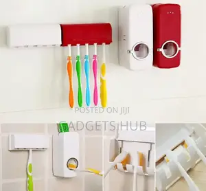 Toothbrush Holder Wall Mount Toothpaste
Dispenser Rack